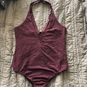 low v neck bodysuit